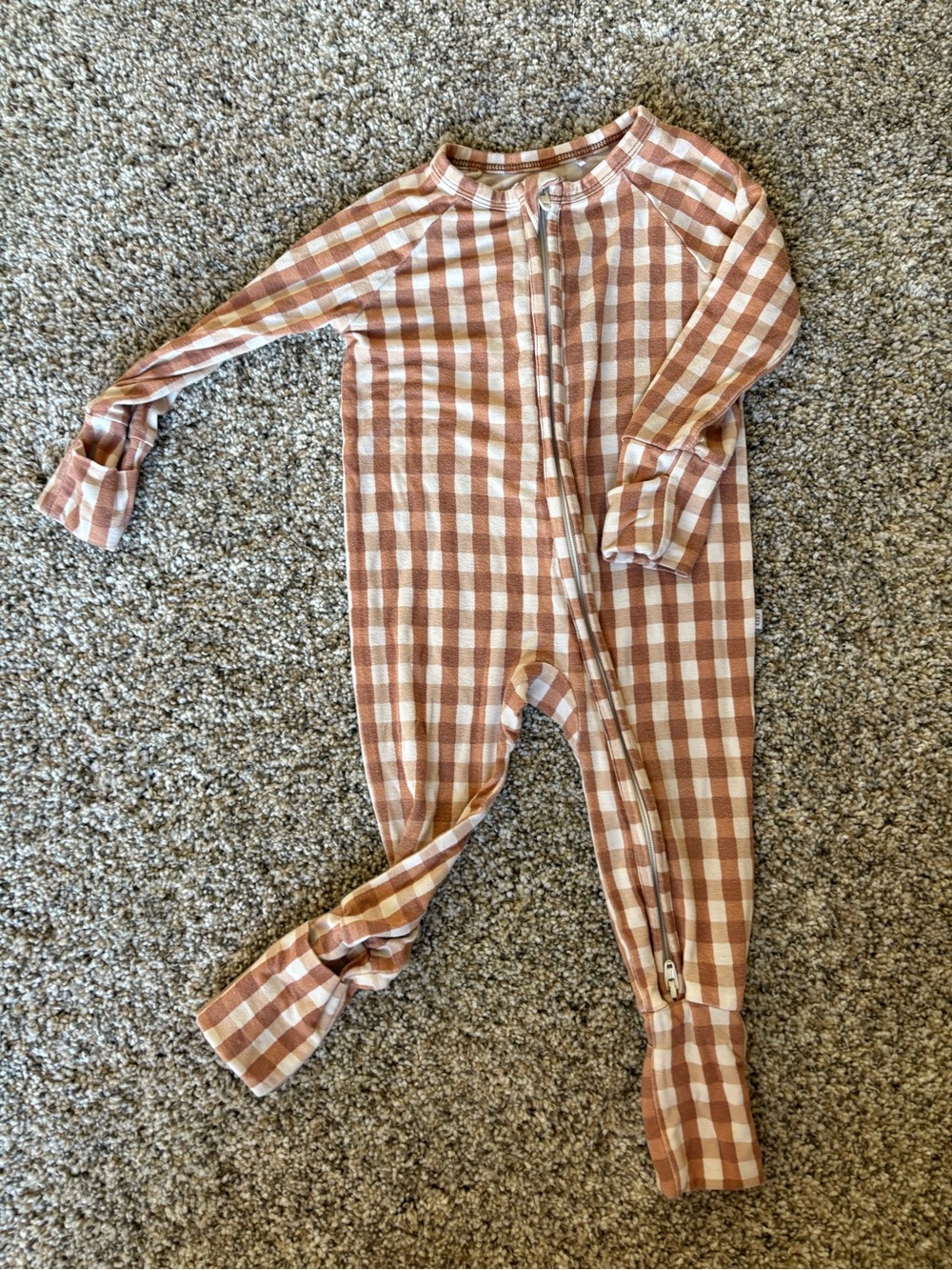 Brixton Phoenix Gingham Zippered Footie